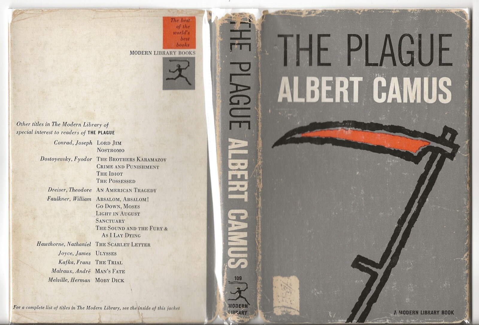 THE PLAGUE ALBERT CAMUS A MODERN LIBRARY BOOK 1948 DUST JACKET INCLUDED