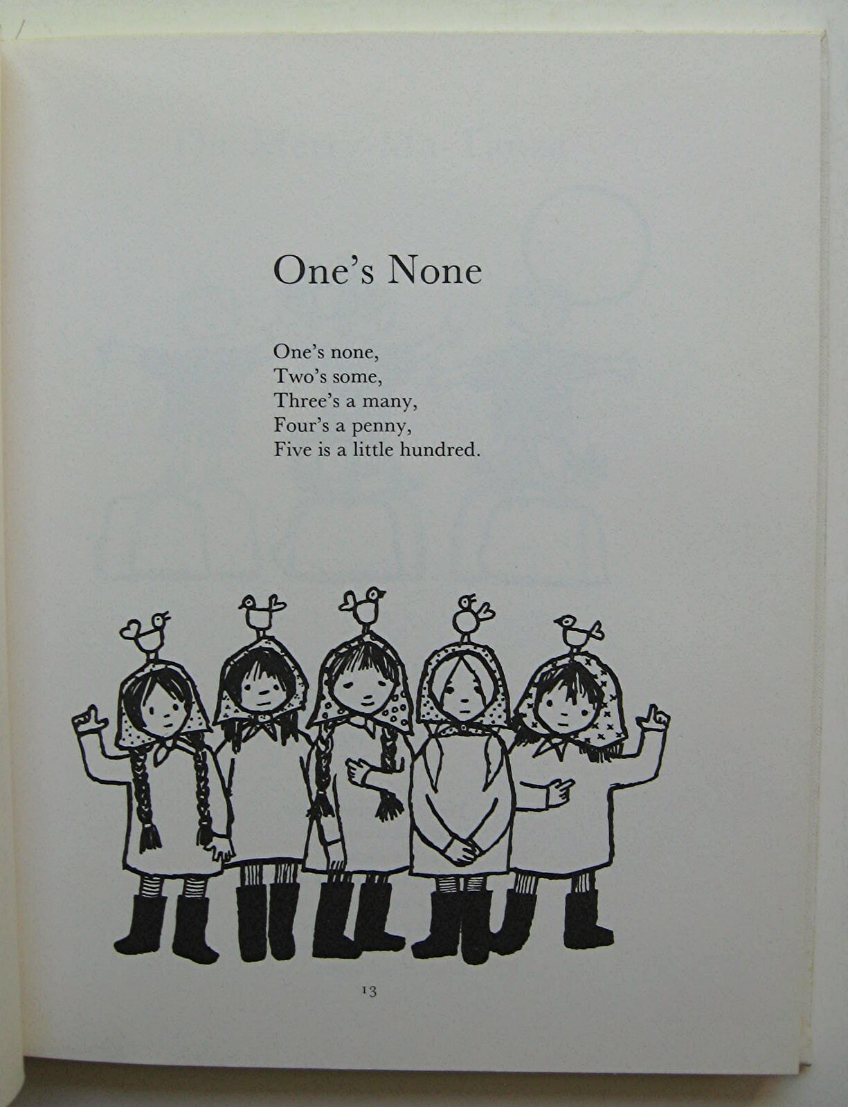 ONE’S NONE Old Rhymes for New Tongues James Reeves ILLUS B. Watts 1969 HC DJ – 9