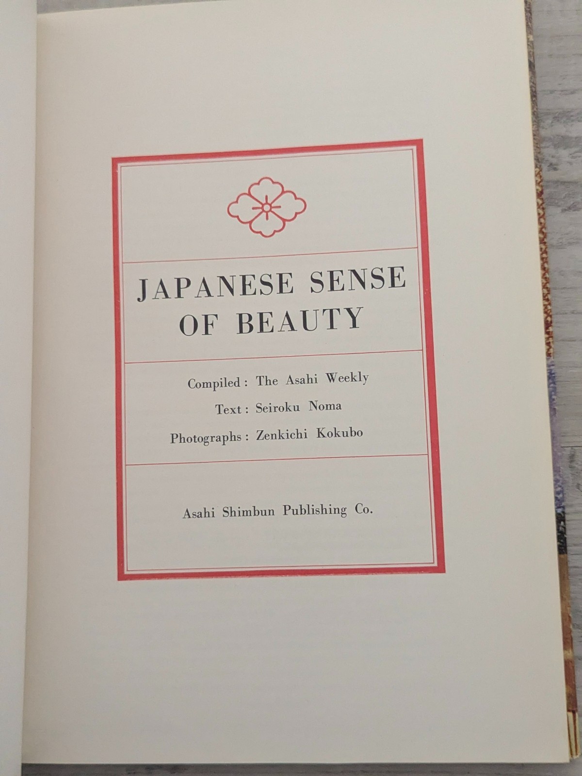 Japanese Sense of Beauty; S. Noma – HC/DJ/vintage 1963