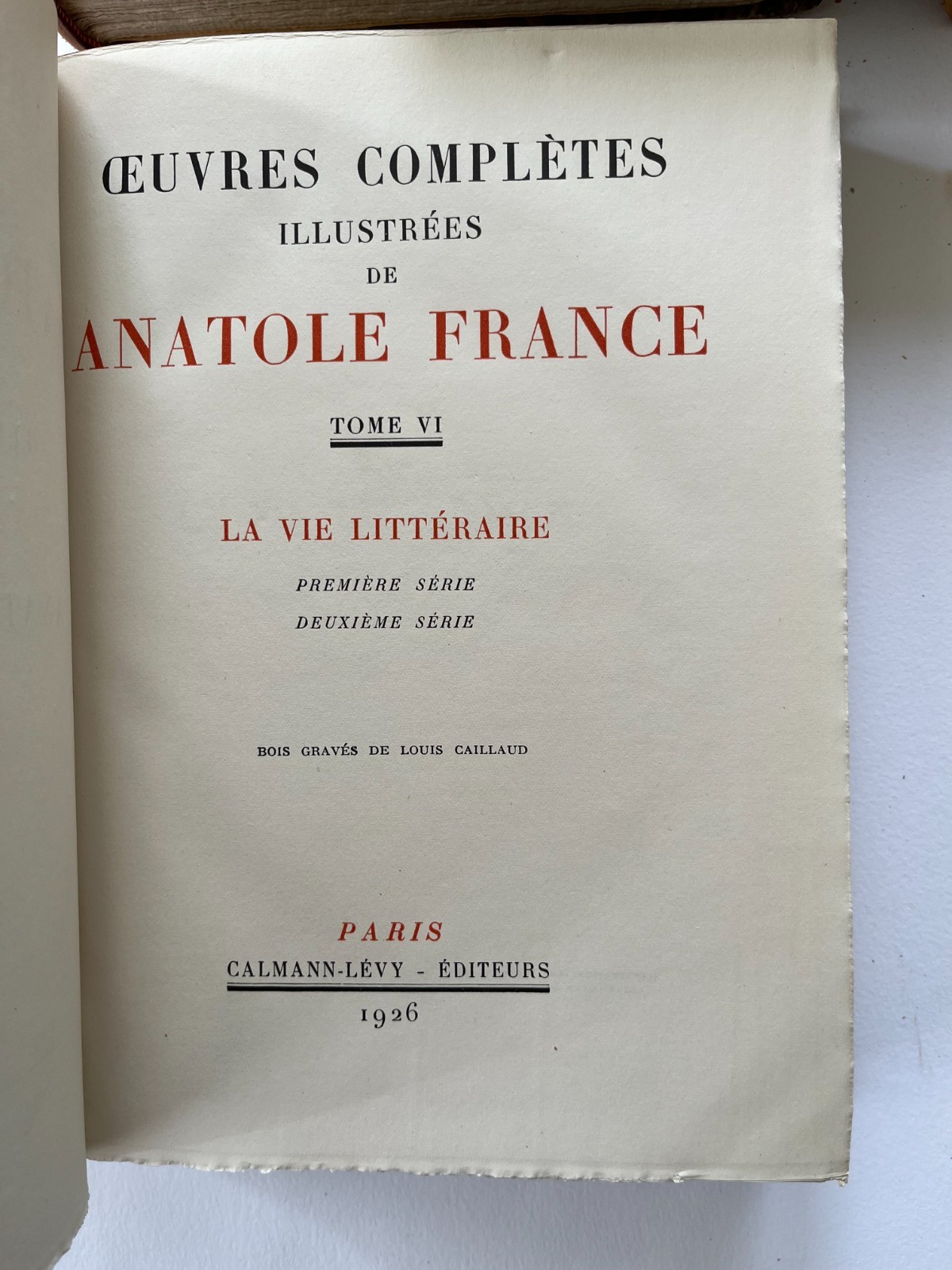 ANATOLE FRANCE ~ Oeuvres illustrated 1925-26 Paris volumes 1-6 leather book set
