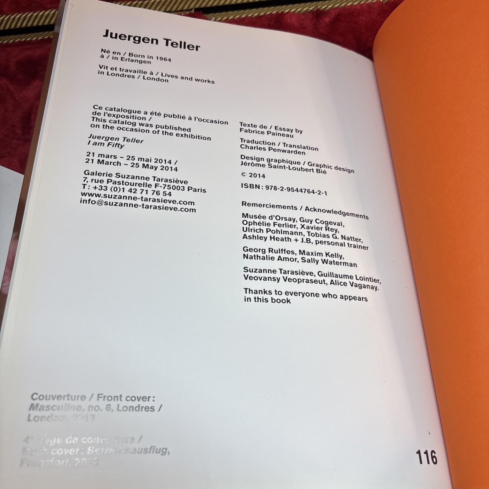 Juergen Teller : I Am Fifty HC 2014 FRENCH Edition