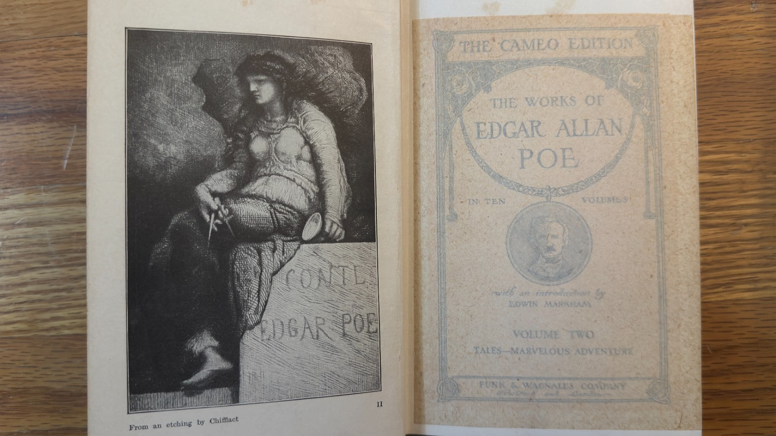 1904 Works of Edgar Allan Poe Cameo Edition 1-10, missing #9 Funk & Wagnalls