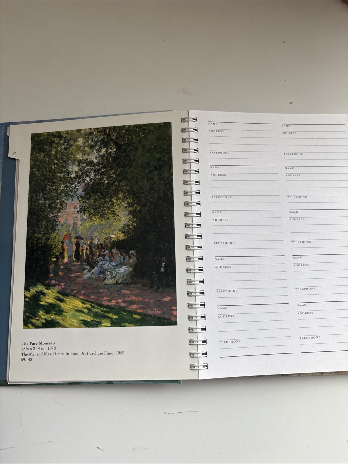 Monet Address Book – Spiral-bound, by The Metropolitan Museum of