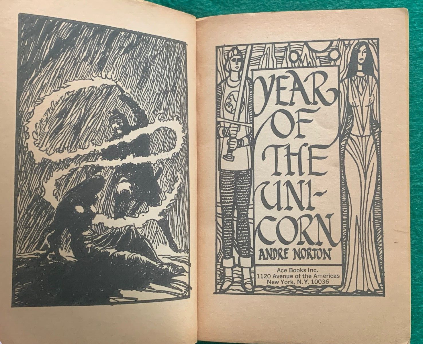 Year of the Unicorn by Andre Norton Paperback Ace Books 1965 Sci-Fi