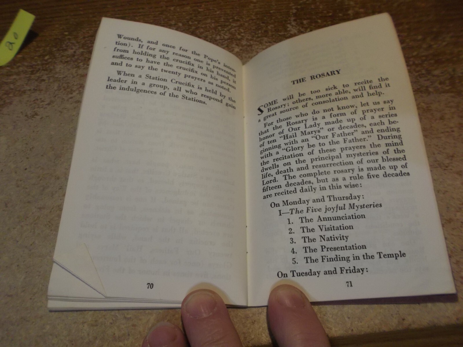 Prayer Book for the Sick – Rev. Meehan – 1941 – Pocket Size – SC