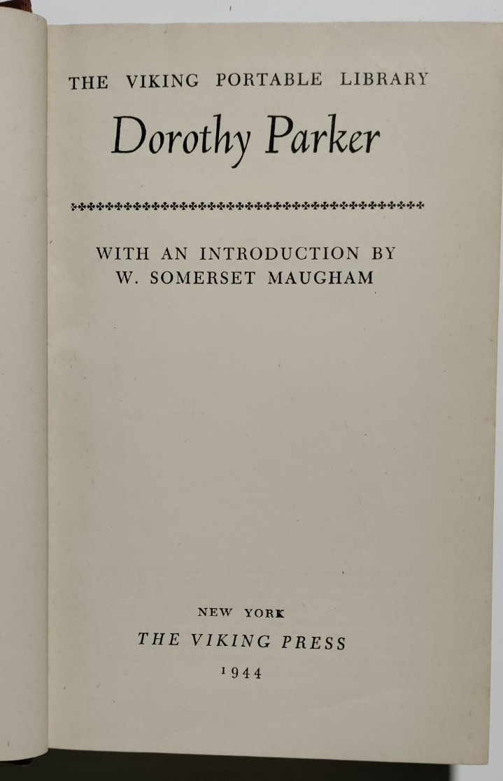 The Portable Dorothy Parker – First Edition – Viking Press, NY, 1944