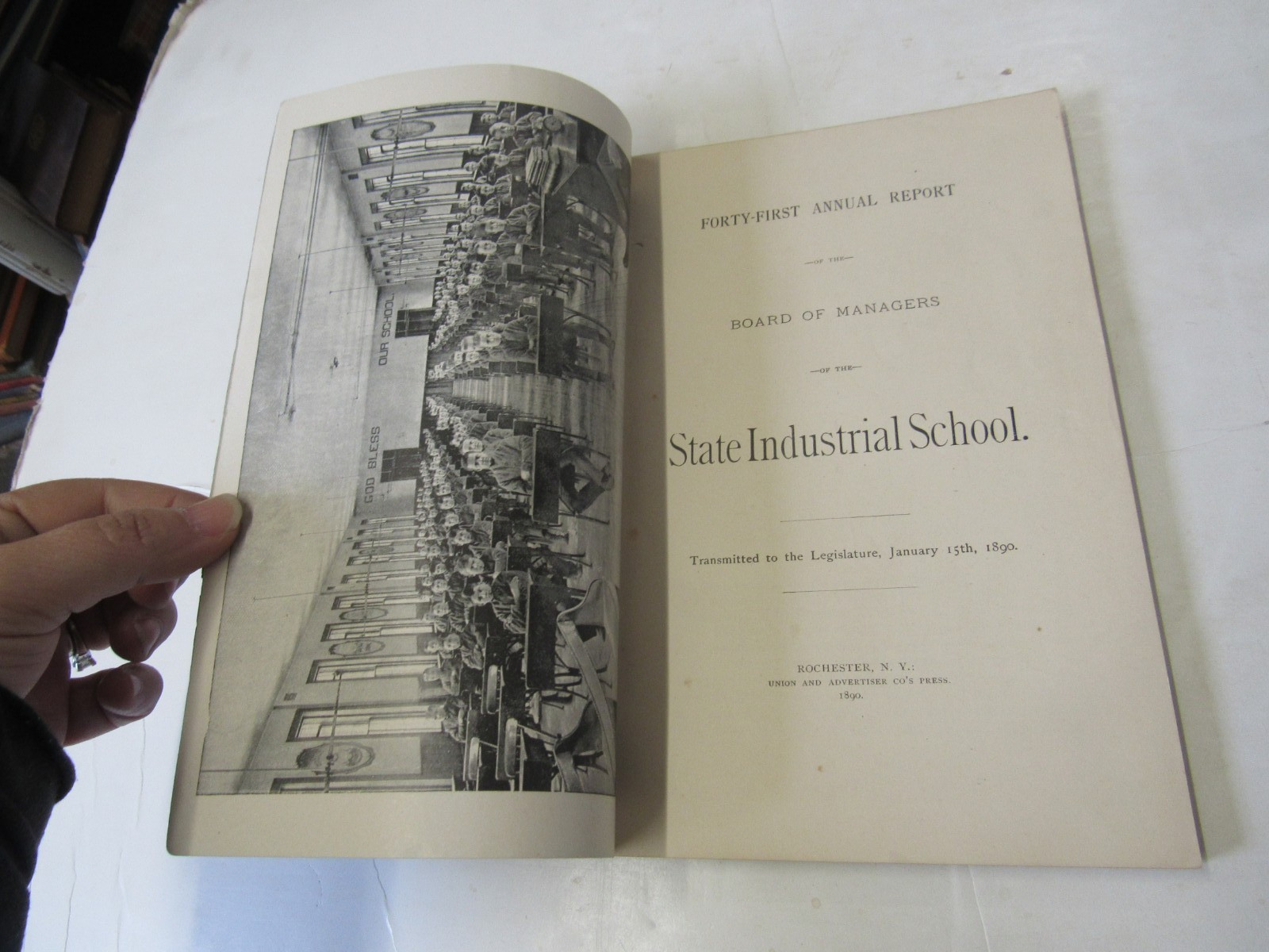 1890 New York State Industrial School 41st Annual Report, NY history