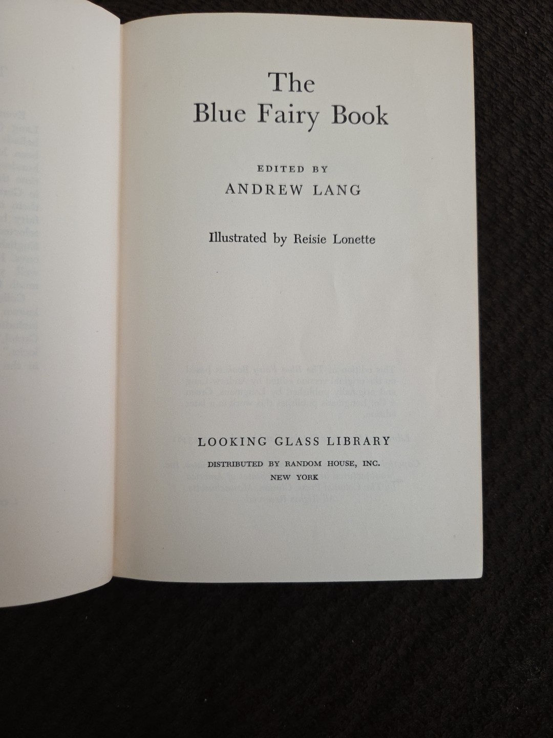 The Blue Fairy Book-Andrew Lang-First Looking Glass Library Edition!-1959-RARE!