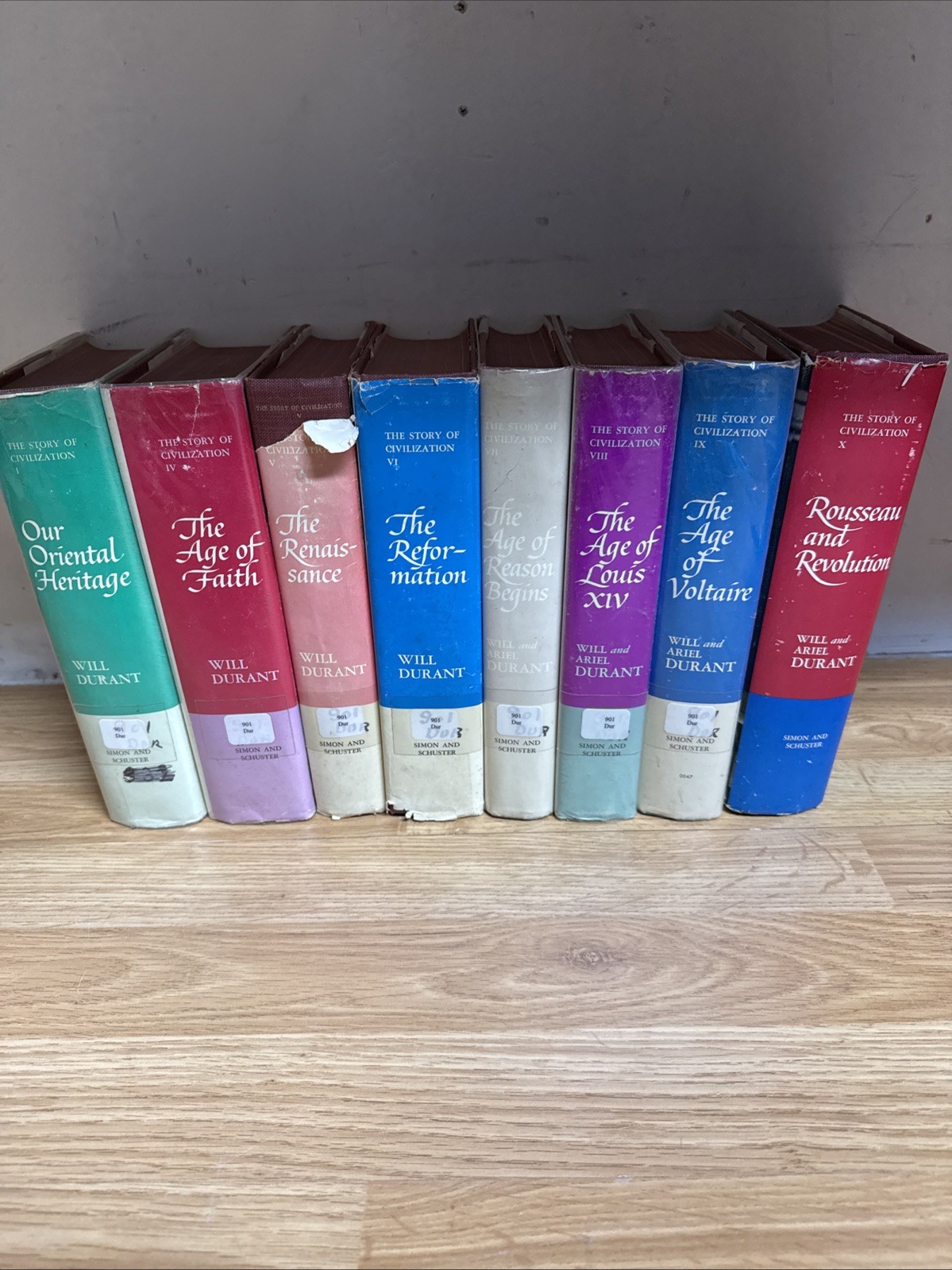 Will and Ariel Durant THE STORY OF CIVILIZATION 8 Volume HC w/DJs