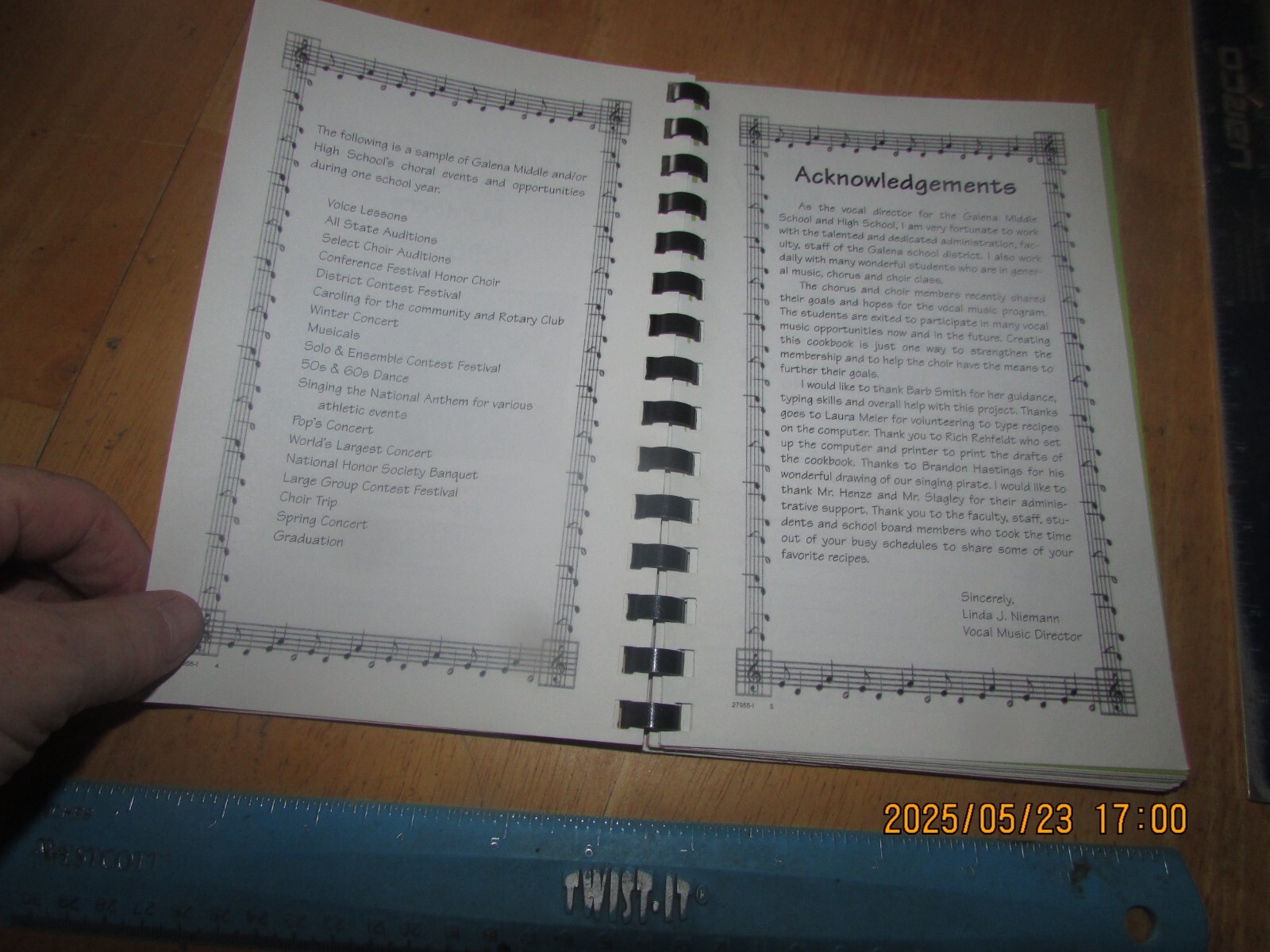 Cooking with the Choir – Galena IL School District #120 (1999, Spiral Paperback)