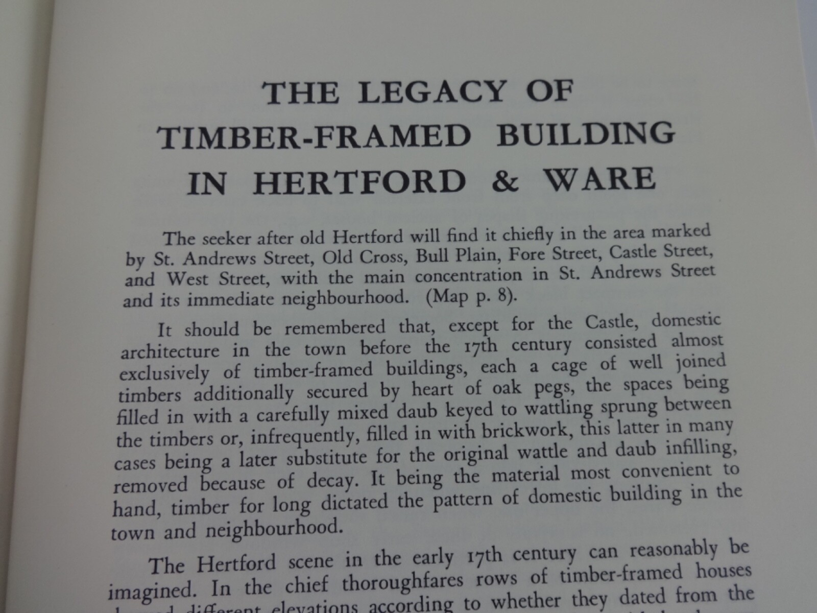 Timber Framed Building In Hertford And Ware Harry Forrester 1965 Local History