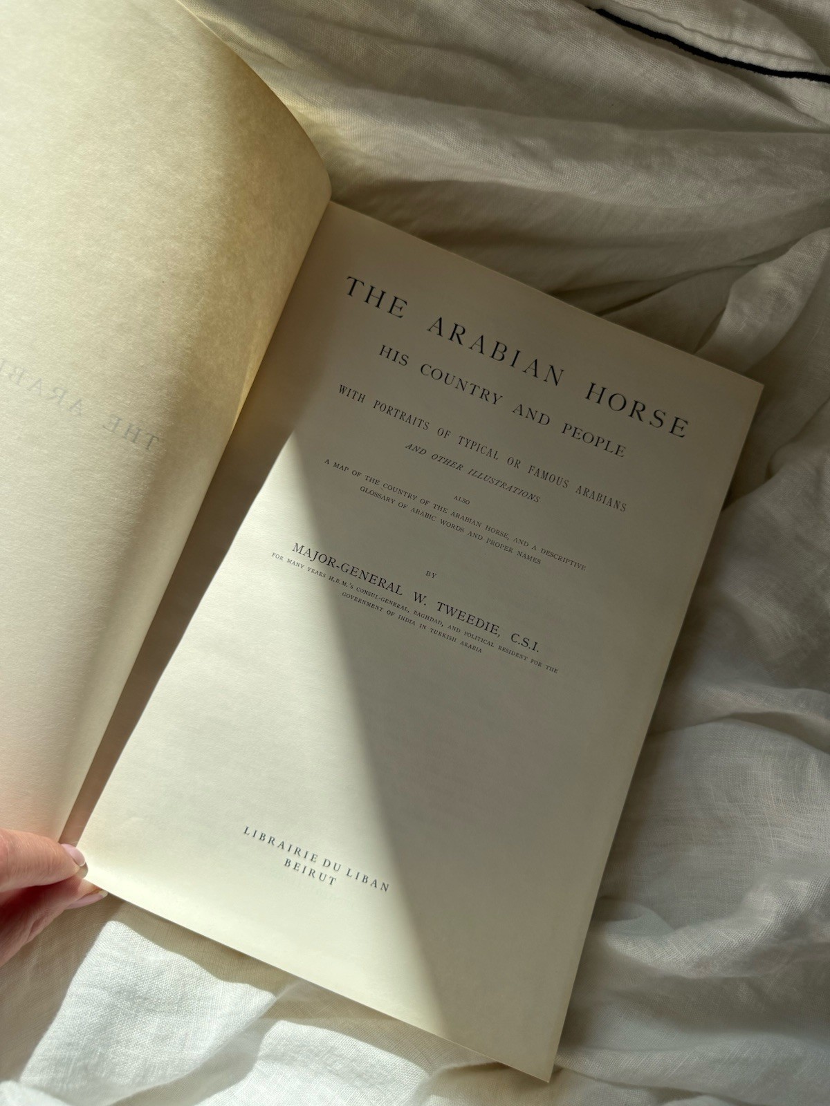 Arabian Horse Major-General W. Tweedie Librairie du Liban Illustrated Hardcover