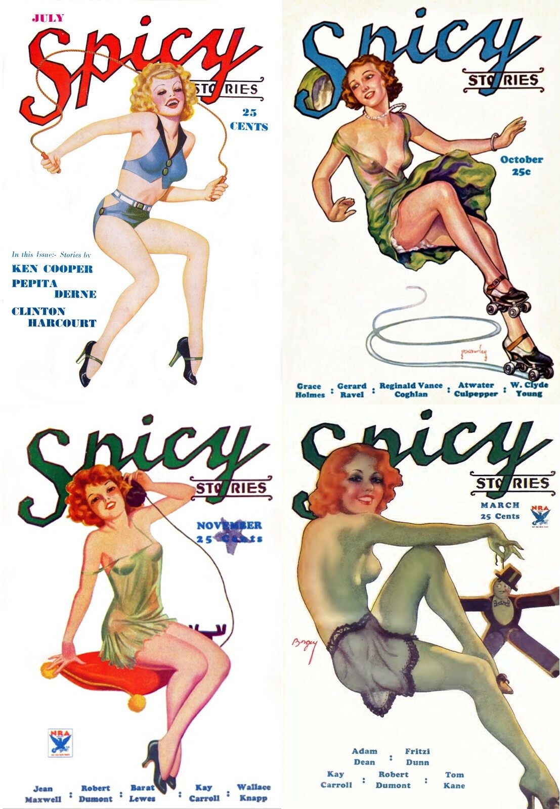 Spicy Stories – Daring Risqué Saucy Racy Naughty & Sexy – 9 Old Issues on DVD