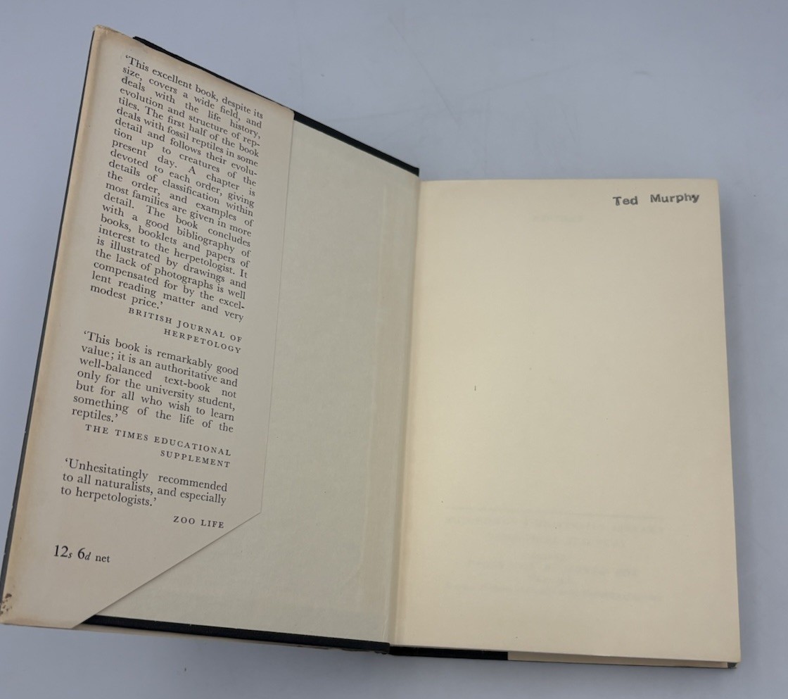 Reptiles By Angus D’A. Bellairs (1957) 1st Edition Vintage HC Printed in UK