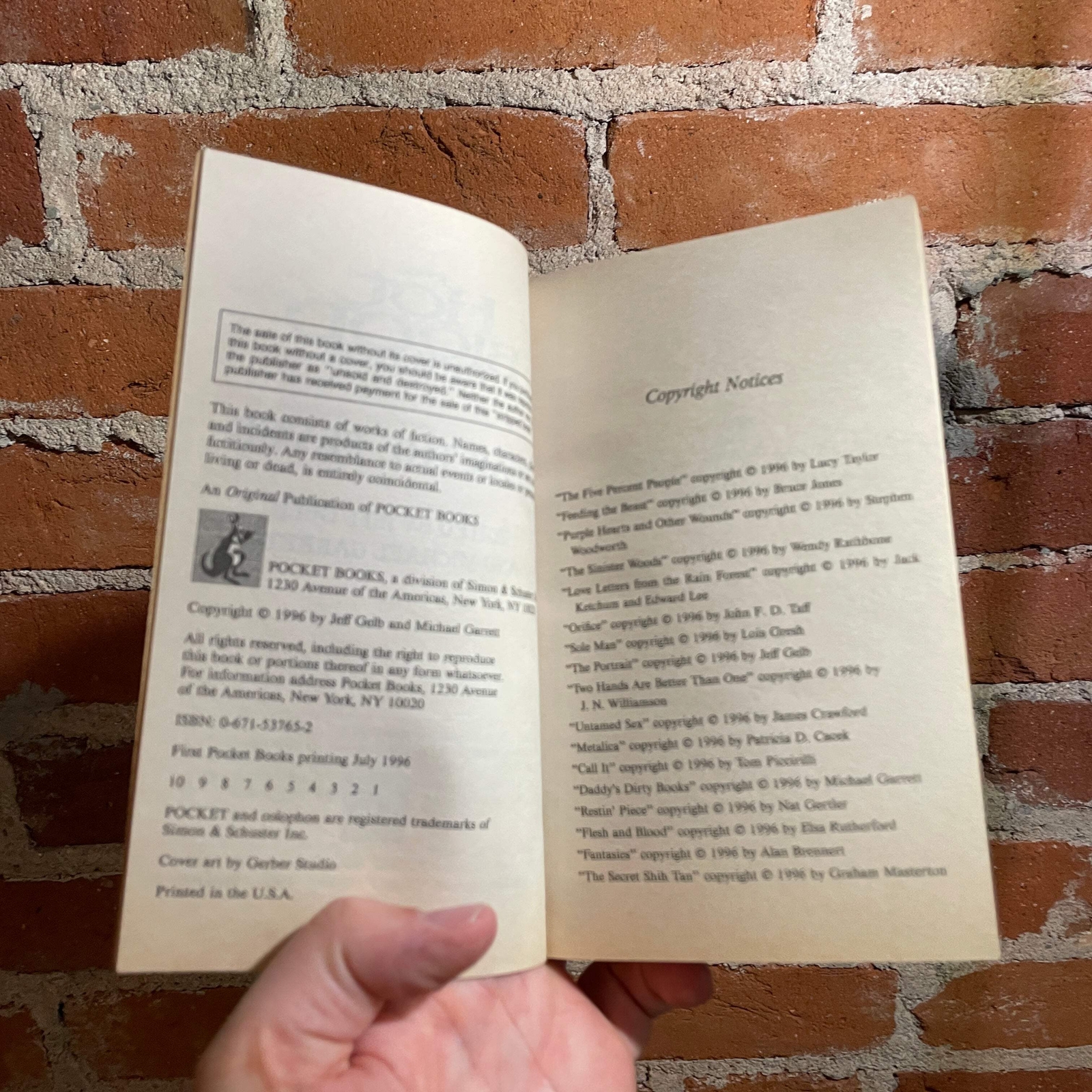 Fear the Fever Jeff Gelb & Michael Garrett – 1996 Pocket Paperback
