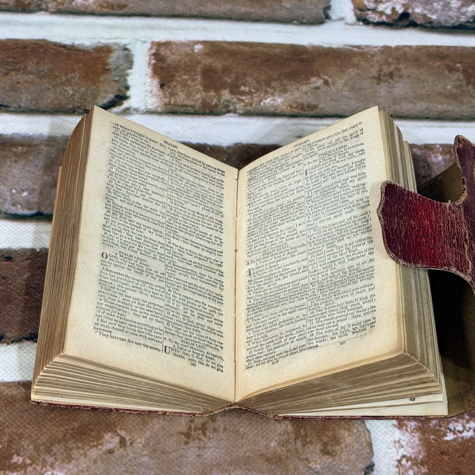 1844 KJV Holy Bible Sanborn & Carter Pocket Red 4.5″x3″ Amazing Condition
