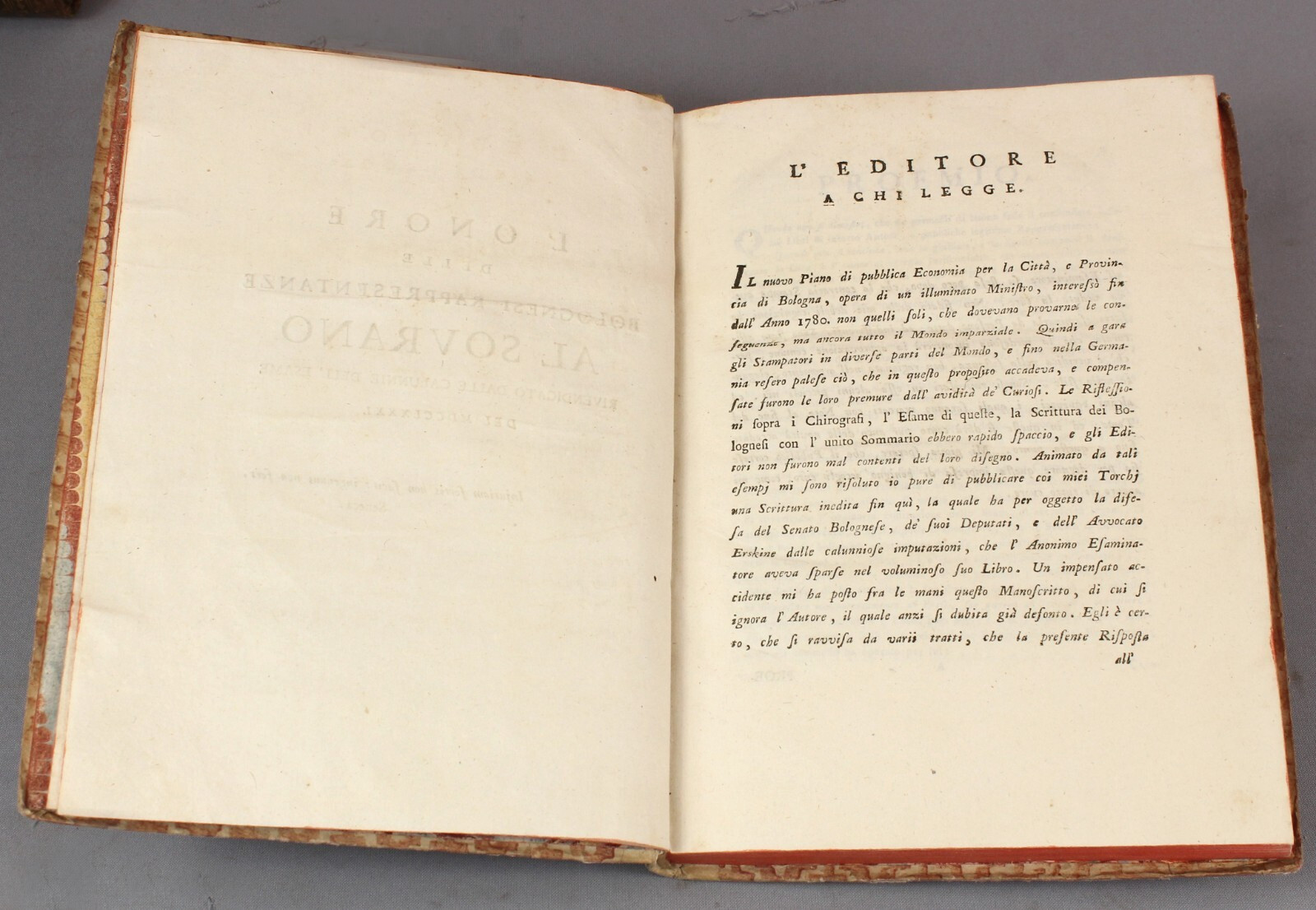 BOLOGNA Italy papal reforms – rare 1785 – att Angelelli – Pius IV – Vol 1 [of 2]