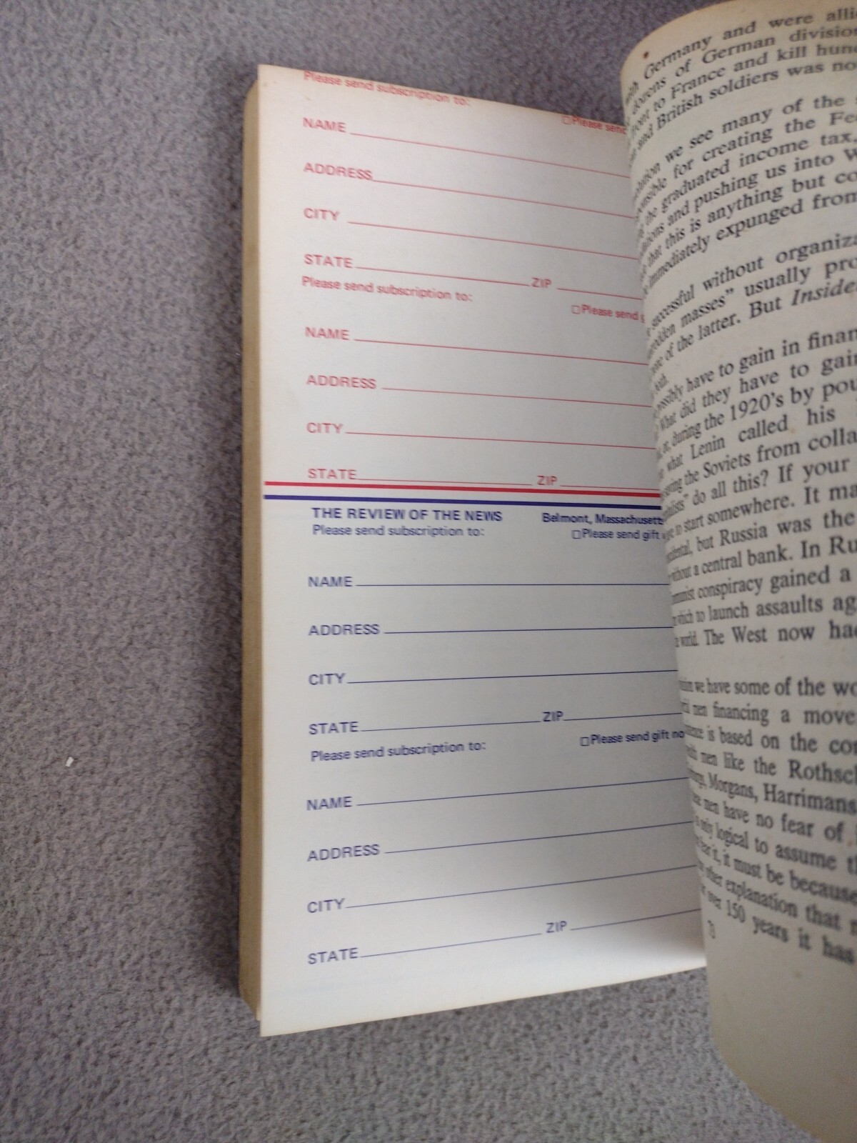 None Dare Call It Conspiracy Gary Allen Paperback Book 1971 3rd Printing