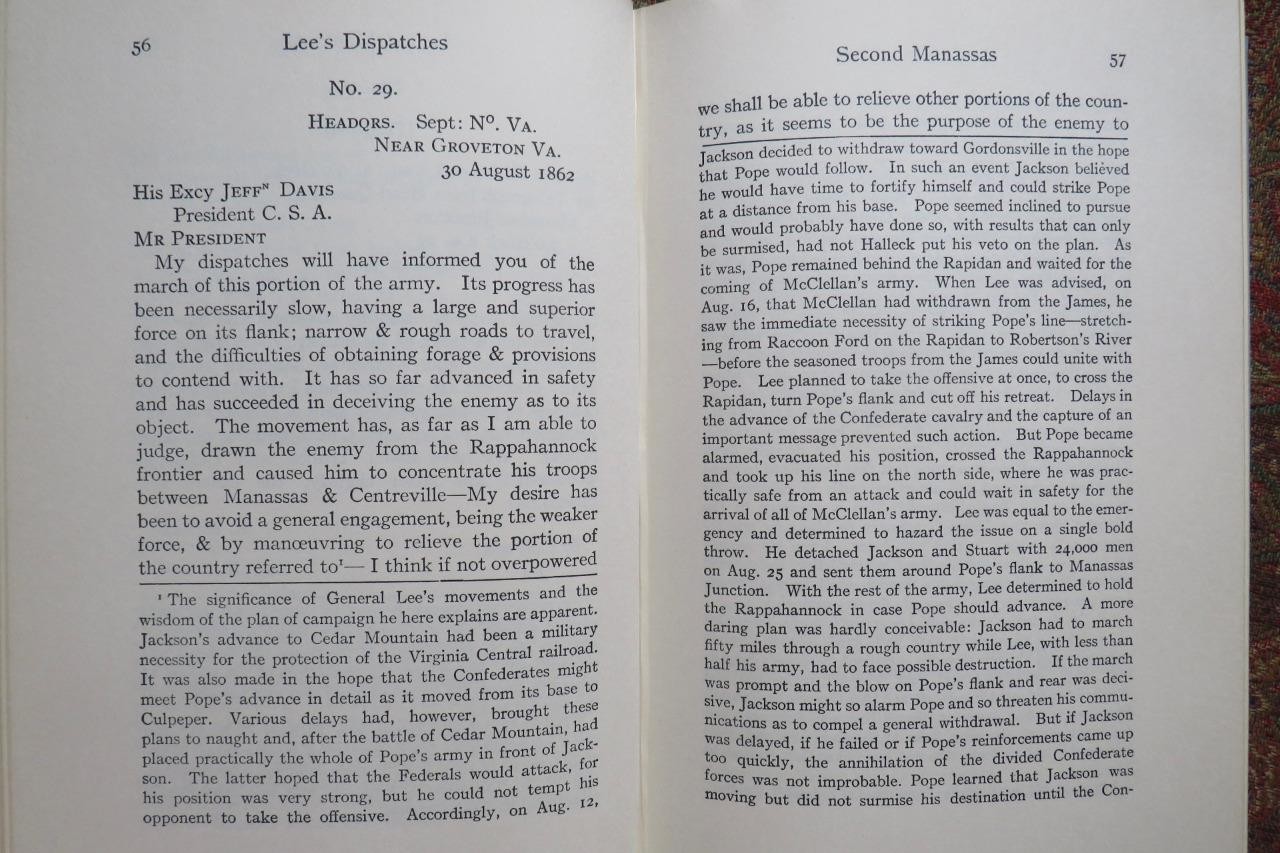 SIGNED – GENERAL ROBERT E. LEE’S CONFIDENTIAL DISPATCHES TO JEFFERSON – 1ST EDIT