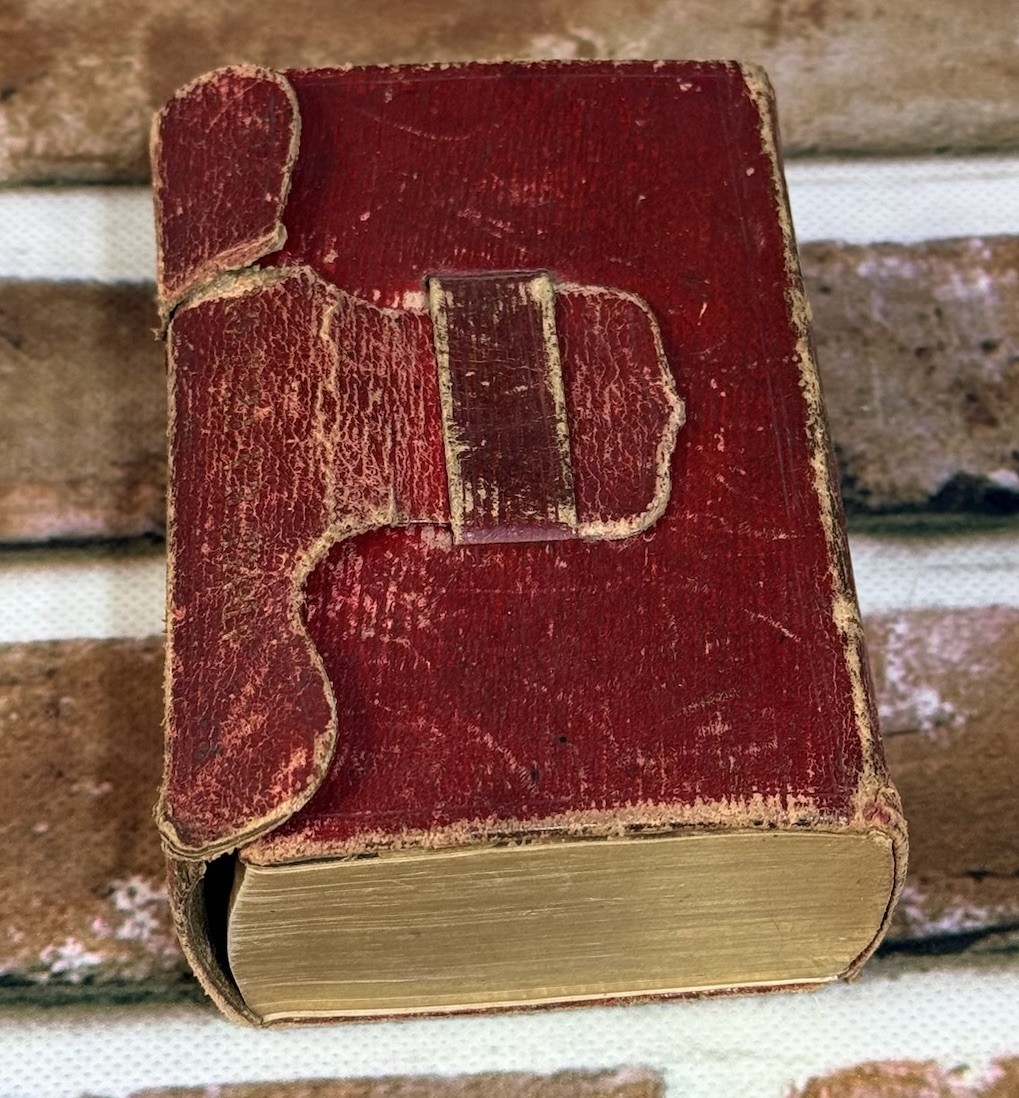 1844 KJV Holy Bible Sanborn & Carter Pocket Red 4.5″x3″ Amazing Condition