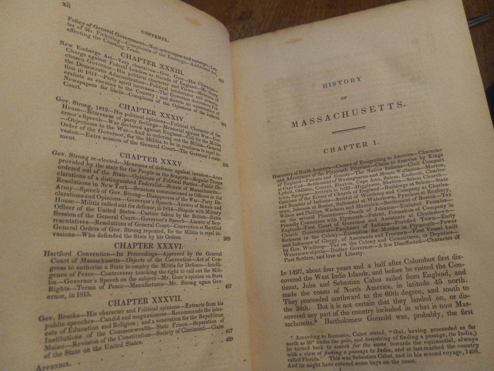 1835 HISTORY OF MASSACHUSETTS 1620 TO 1820 ILLUSTRATED 1ST ED! BY ALDEN BRADFORD