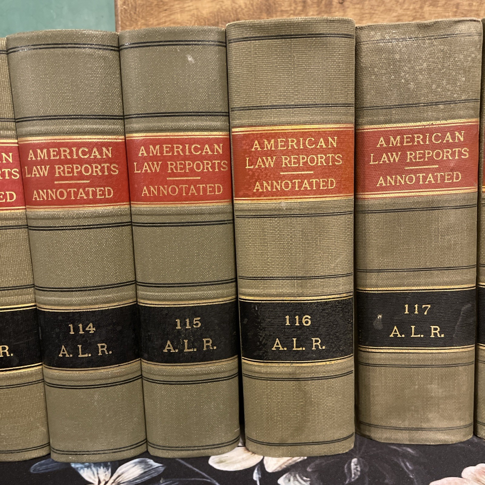 Lot of 9 American Law Reports Annotated 1937 Volumes 111-119 Vintage Ex Lib Law