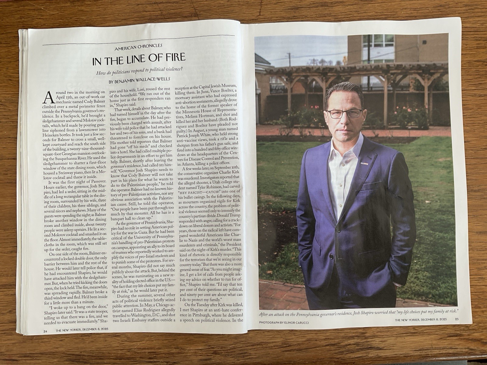 New Yorker 2025 December 8~White House of gold~Tatiana Schlossberg~Josh Shapiro