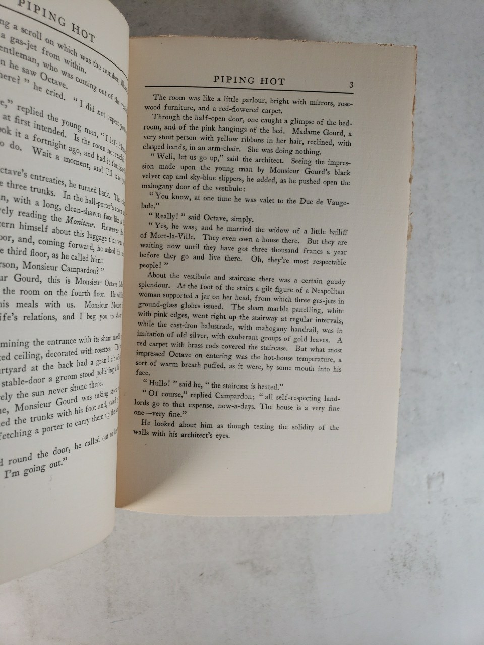 EMILE ZOLA Piping Hot (Publisher Boni and Liveright) 1924 Hardcover Dust Jacket