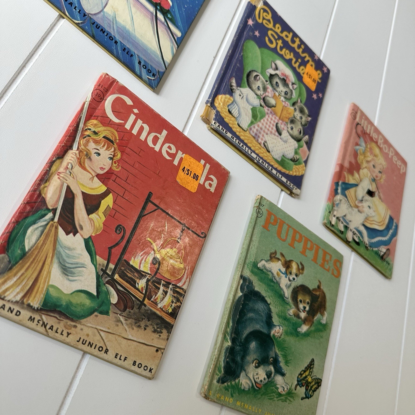 Lot of 5 Vintage Rand McNally Junior Elf Books For children