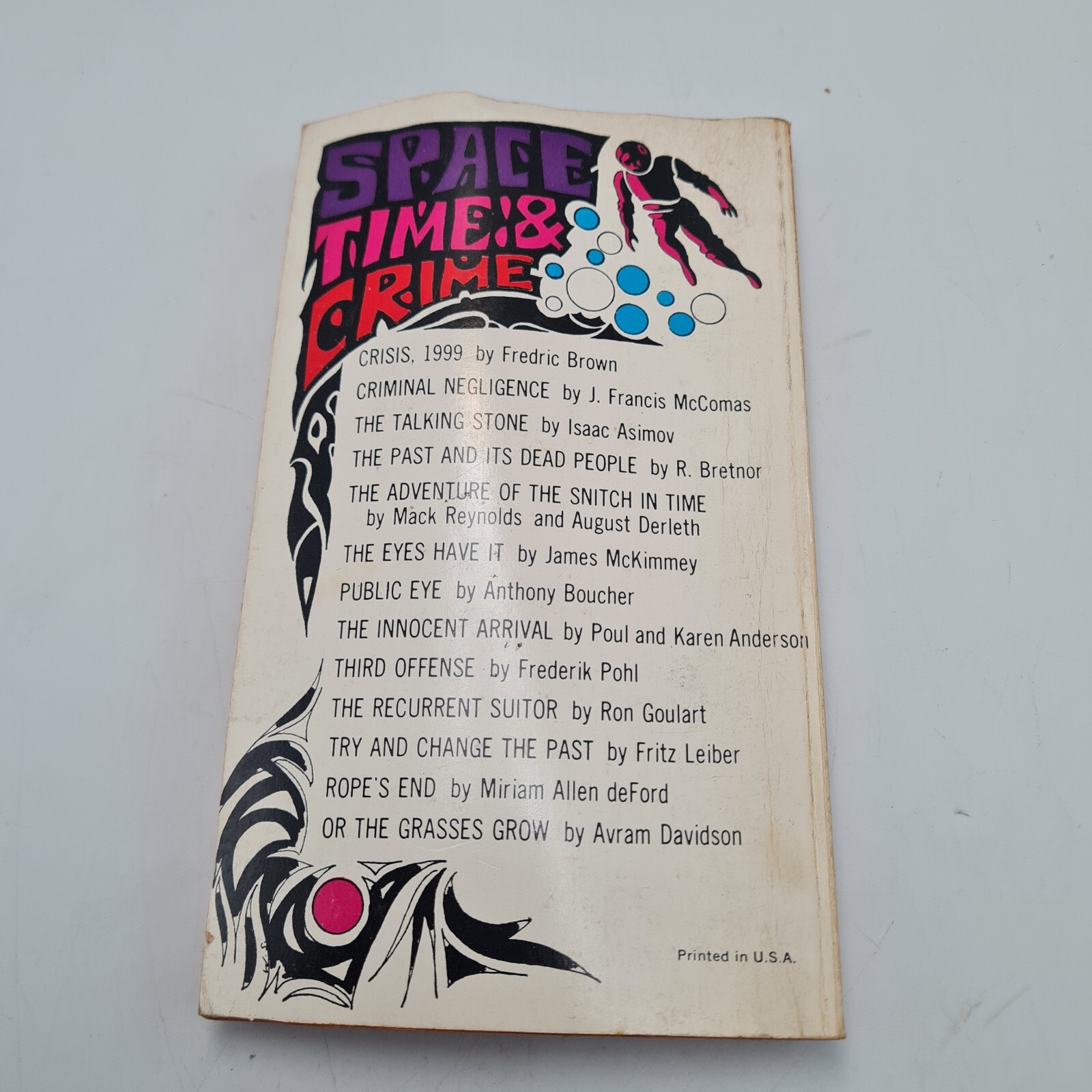 Space Time & Crime 1968 Paperback Miriam Allen deFord Science Fiction
