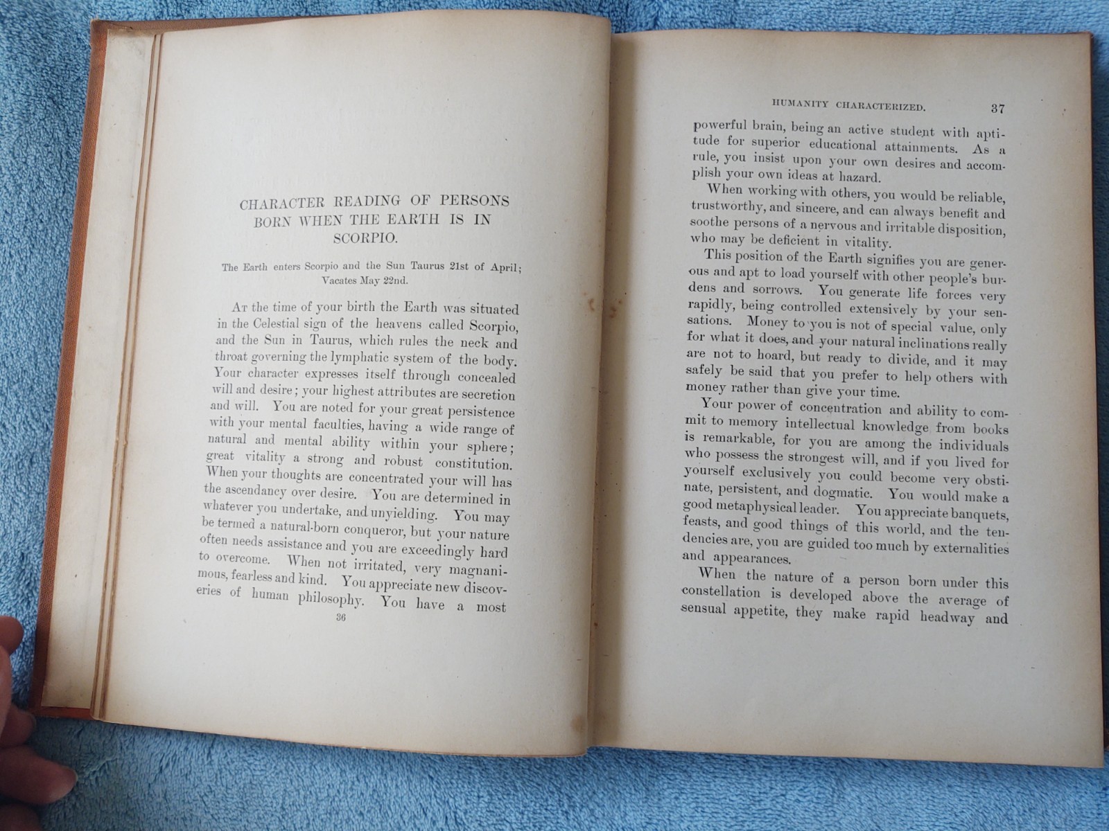 Earthology Humanity Characterized Raphael 1901 Antique Astrology Hardcover Book