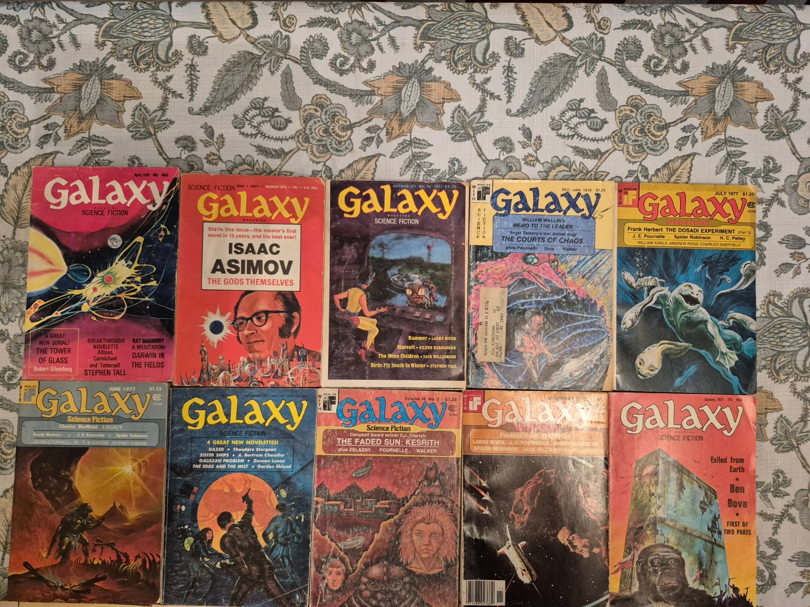 Galaxy Science Fiction Magazine LOT of 20 Issues 1970’s Sci-Fi