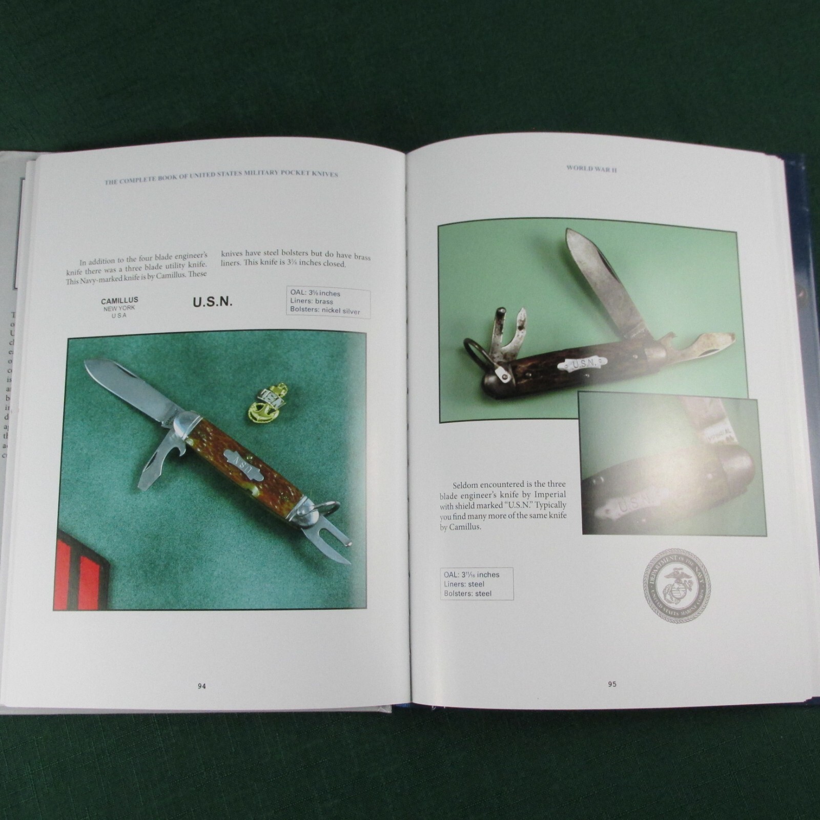 THE COMPLETE BOOK OF U.S. MILITARY POCKET KNIVES: FROM 1800 By Michael W. Silvey