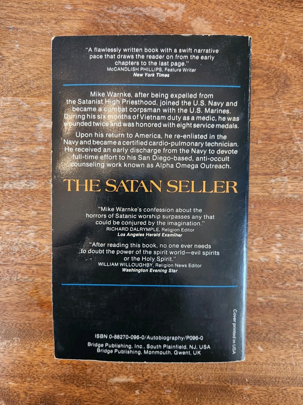 The Satan Seller by Mike Warnke 1972 Occult Satanic Panic Paperback