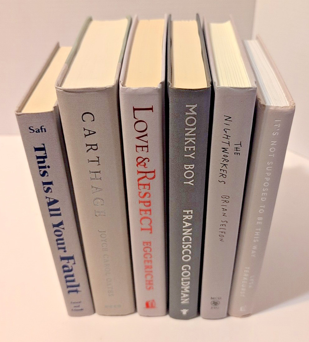 RANDOM Lot of 6 Hardcover GREY Shades Mix Silver Books Staging Prop Decor Modern