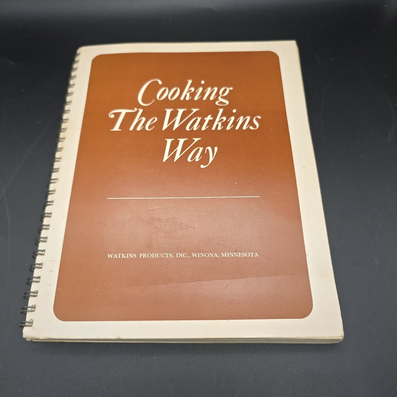Cooking the Watkins Way Spiral Bound Vintage Cookbook c. 1976 Winona MN Products