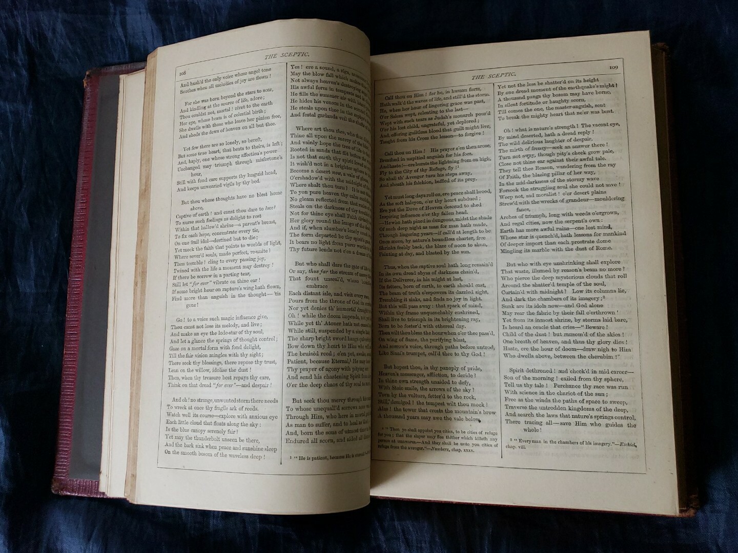 The Poems of Mrs Felicia Hemans Antique 1875 Victorian Embossed Red Leather