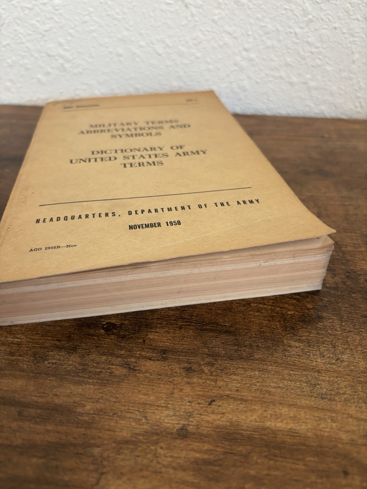 Army Regulations 320-5 Military Terms Abbreviations Symbols 1958 U.S. Army