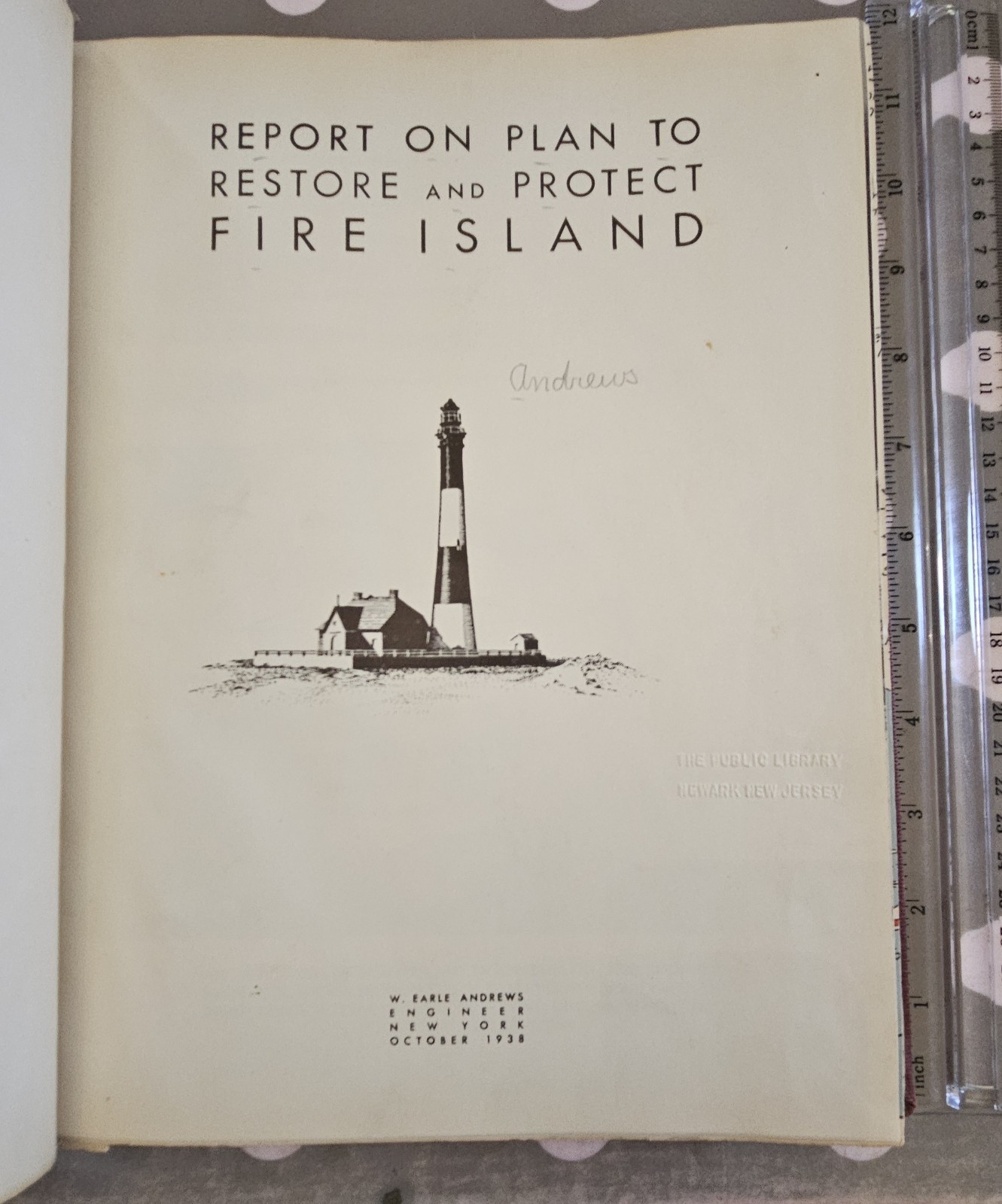 Rare 1938 REPORT HURRICANE ROBERT MOSES Long FIRE ISLAND LI Map & Photos Bridge