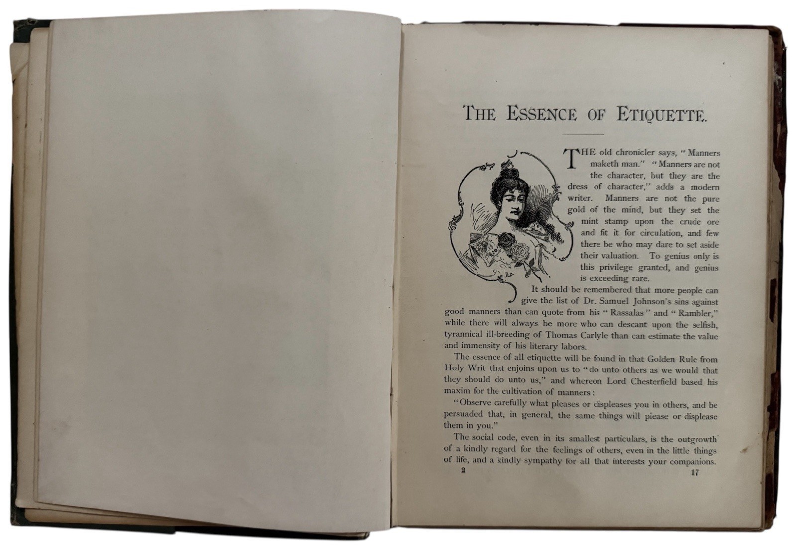 Social Etiquette Manners Customs of Polite Society Maude C Cooke 1896 Distressed