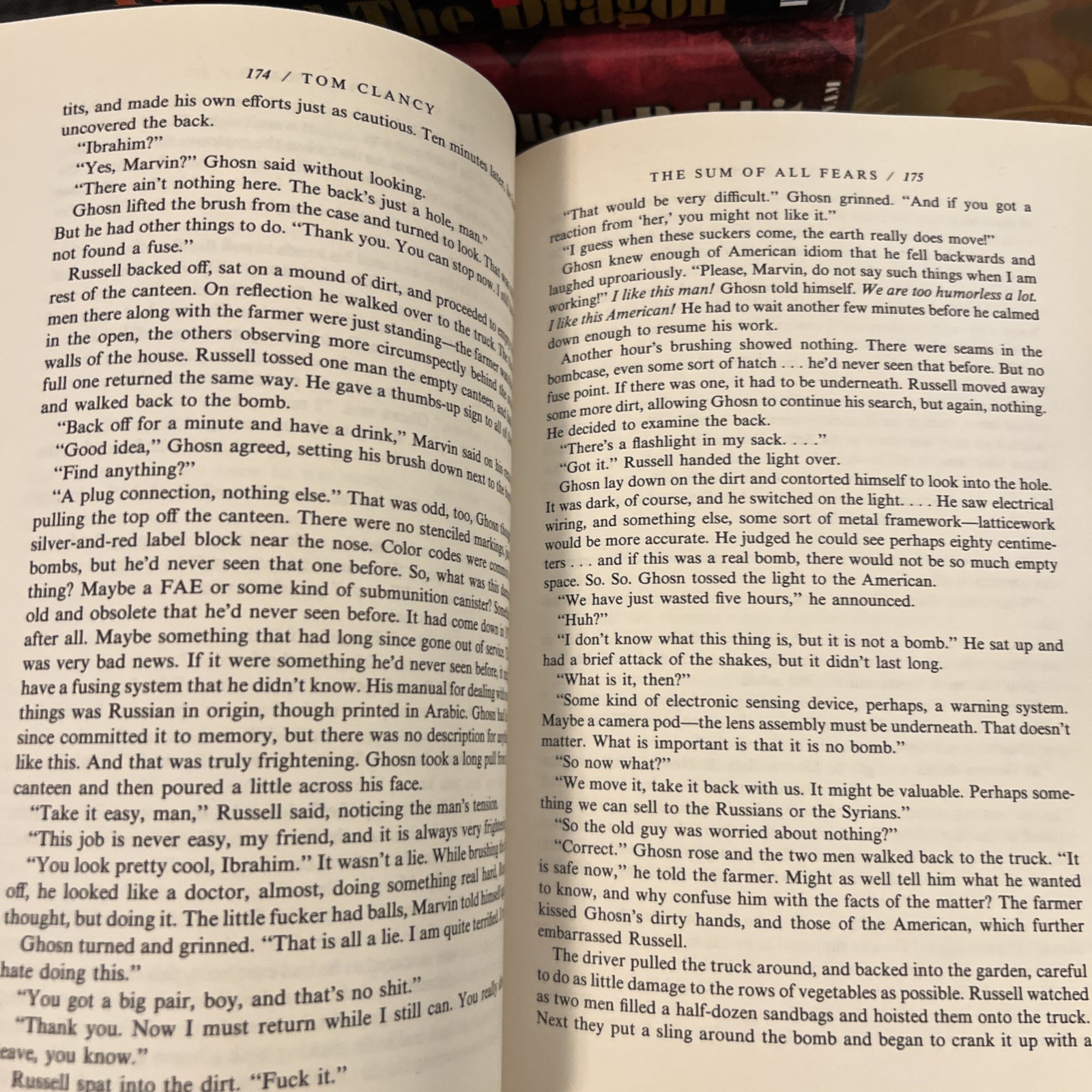 Tom Clancy-The Sum Of All Fears Jack Ryan 1st Print-1st Edition-1991 HCDJ-VTG