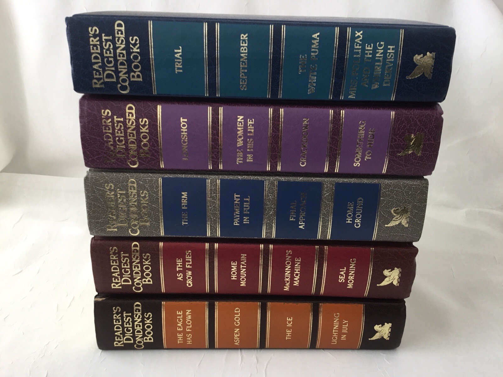 Readers Digest Condensed Books 1991 Vol’s 1-5 Staging Vintage Decor Homeschool