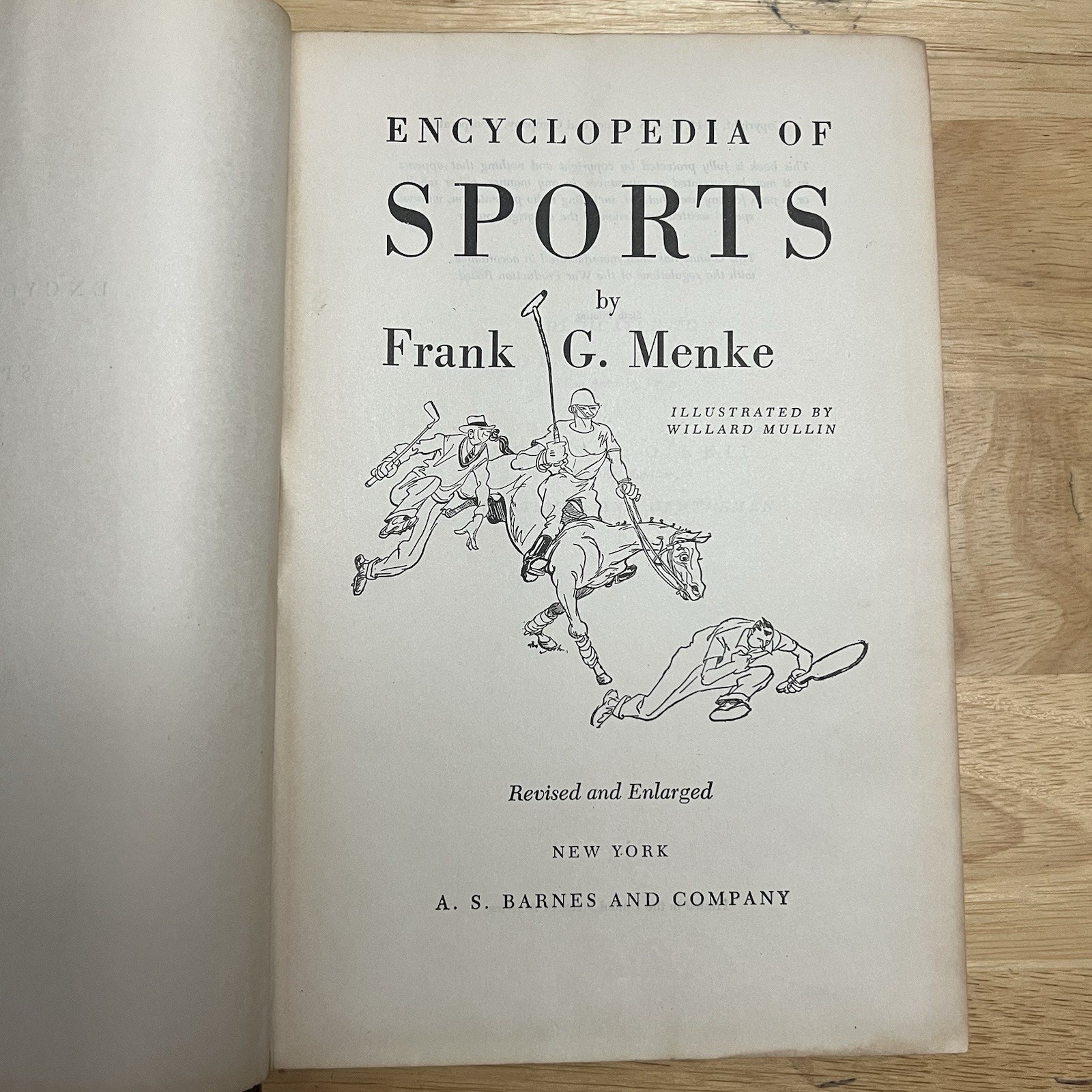 Vintage Encyclopedia Of Sports Leather Bound 1944 Frank G Menke Embossed Leather