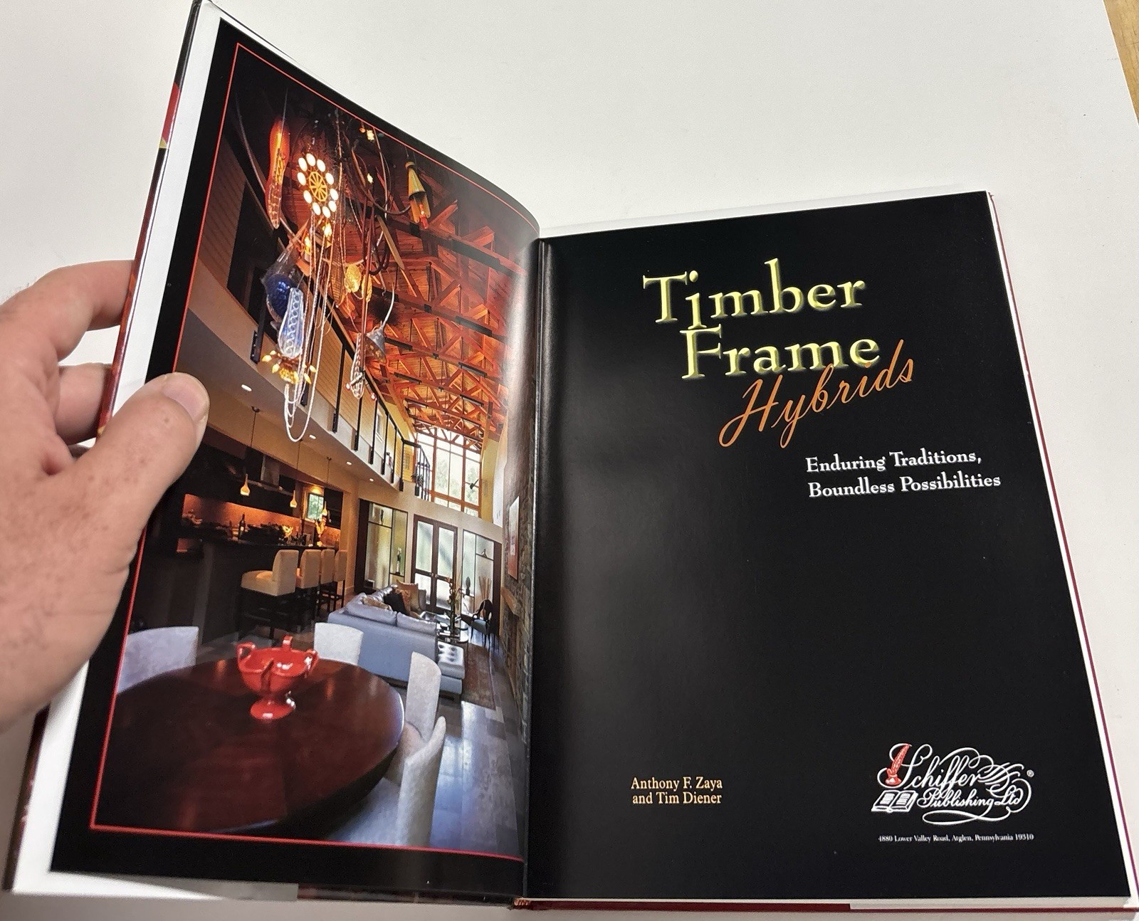 Timber Frame Houses Schiffer Hardcover Book DJ Zaya Diener Wood Wooden Homes