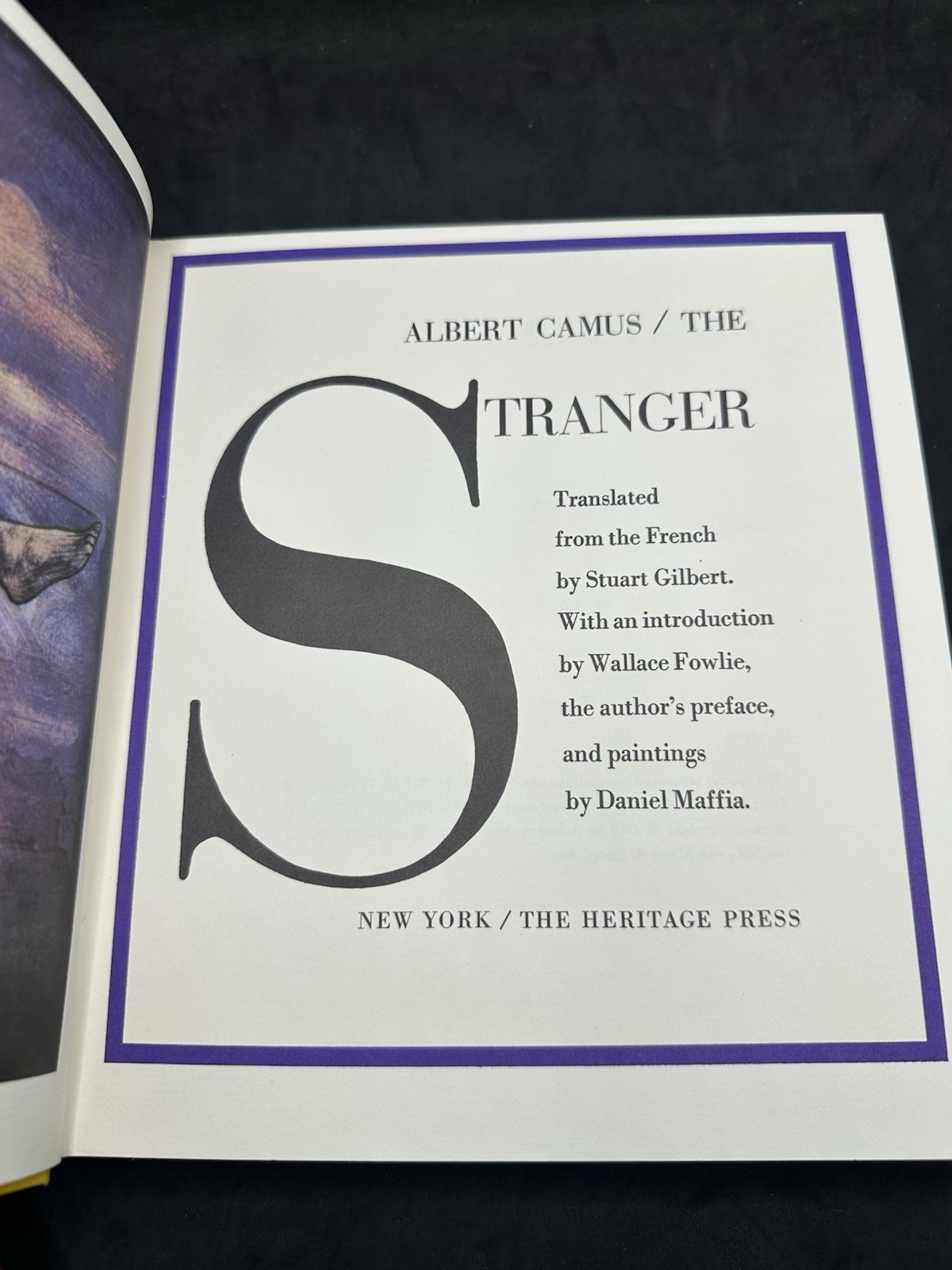 The Stranger Albert Camus 1971 – The Heritage Press – Illustrated – SC