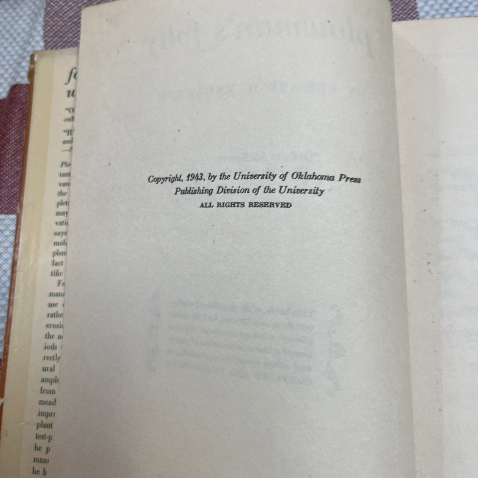 Plowman’s Folly by Edward H. Faulkner Hard Cover First Edition Dust Jacket 1943