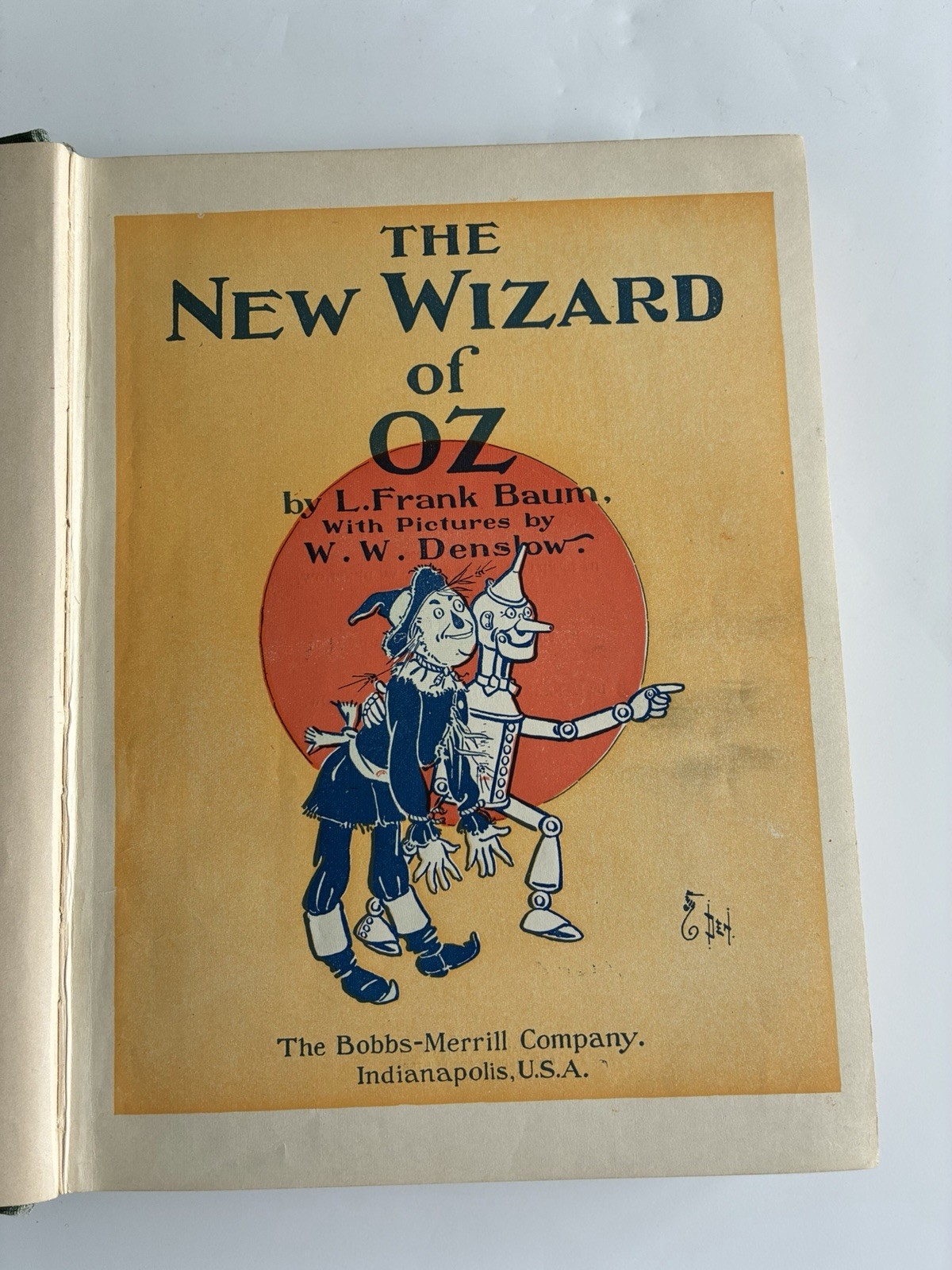 The Wonderful Wizard Of Oz 1903 Baum Denslow Merrill HC 16 Color Plates 2nd ED