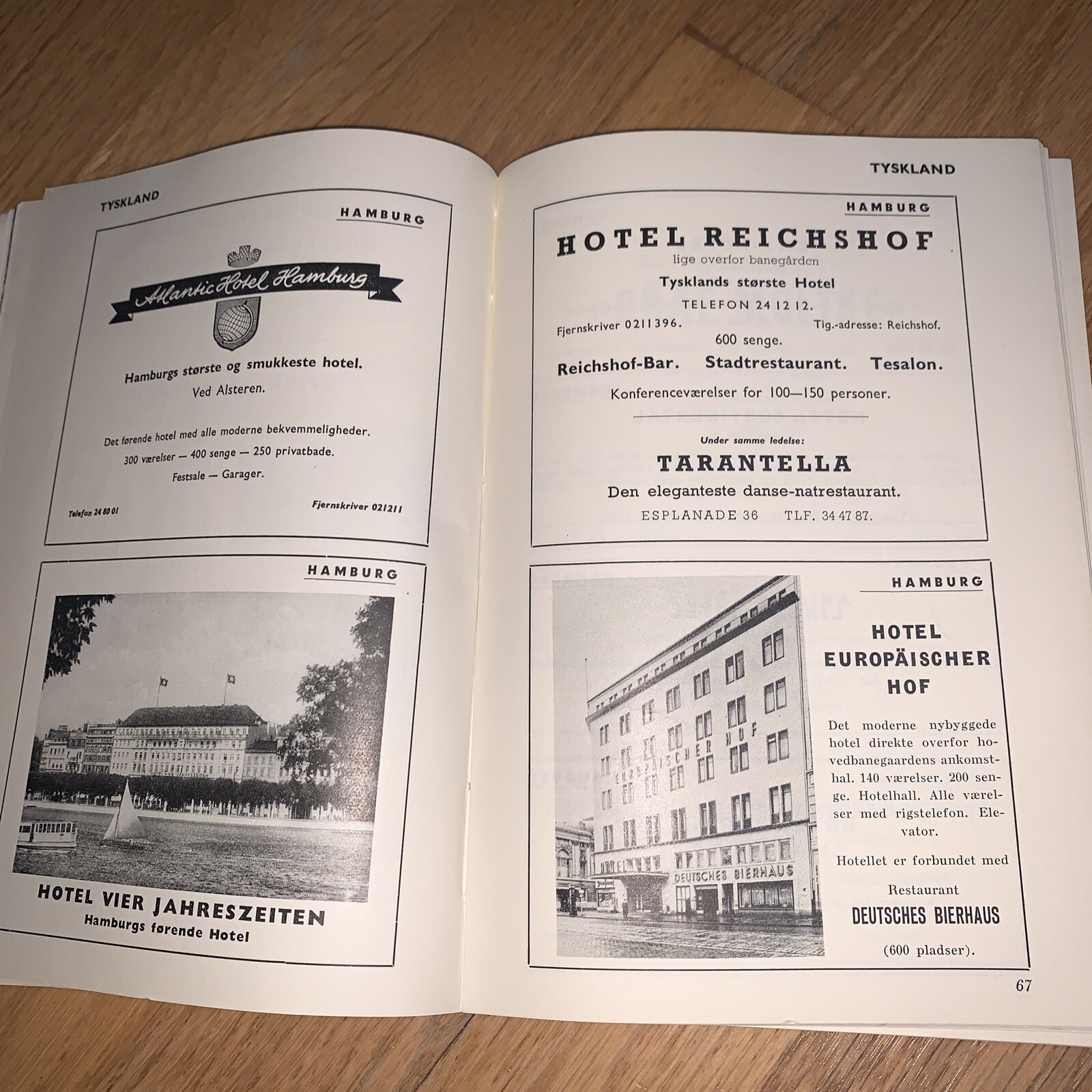 1953 BENNETT Danish Tour Book ENGLAND / SCOTLAND 224 Pages SYDLIGE UDLAND