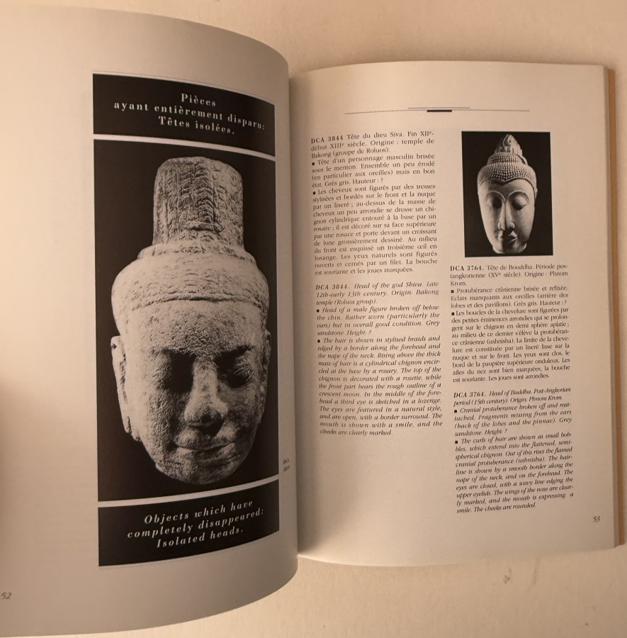 Looting in Angkor; One Hundred Missing Objects Khmer Cambodia Archaeology Eng/Fr