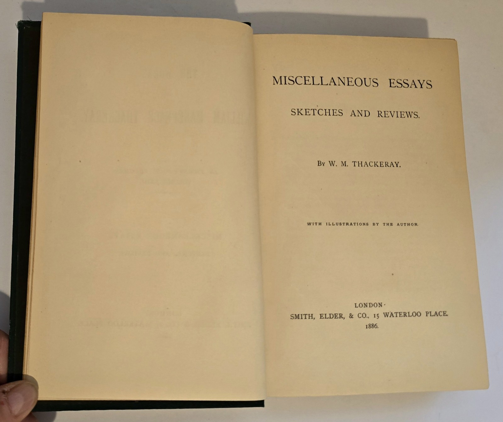 1869 UNCUT William Makepeace Thackeray Miscellaneous Essays Sketches and Reviews